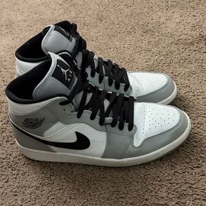Nike Men's White and Gray High-Top Sneakers